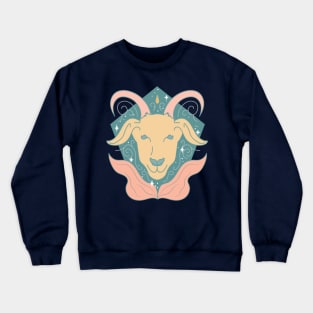 Capricorn Sea Goat (Peach) Crewneck Sweatshirt